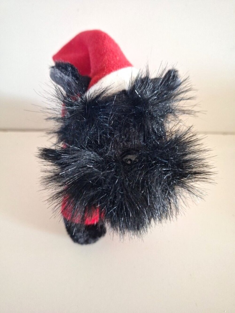 Christmas Terrier Scottie Dog Santa Sweater Hat Bestever Holiday Black Plush - Picture 4 of 10